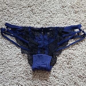 NWOT Victoria's Secret Blue Lace Strappy Very Sexy Cheekini